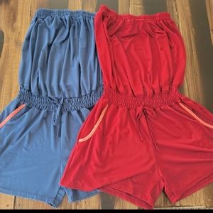 Strapless romper x 2